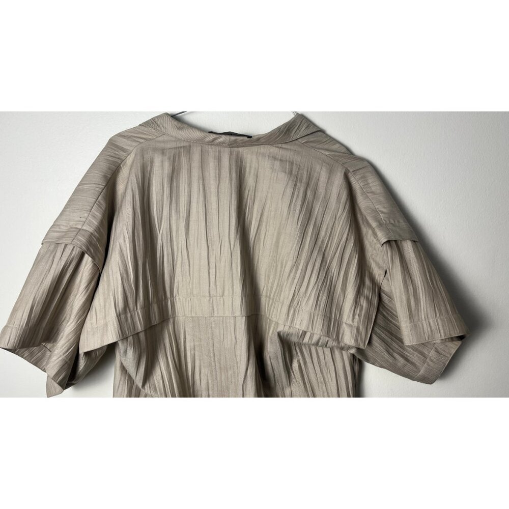 LOUIS FERAUD PLEATS ARCHIVAL SAFARI BUTTON UP SHIRT S - Picture 9 of 14